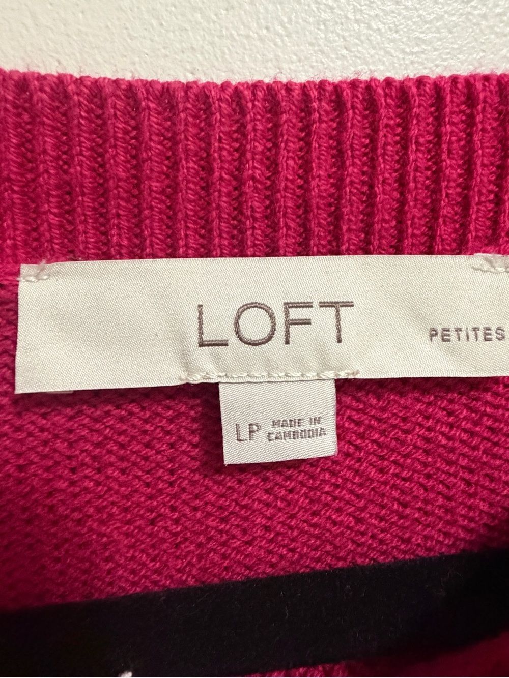 LOFT Colorblock Striped Crewneck Sweater Petite Large Open Knit Drop Shoulder - Picture 3 of 10